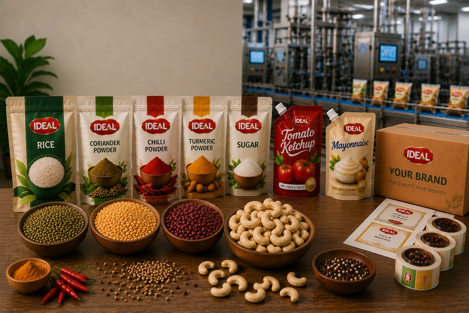 Modern food packaging and private labeling line